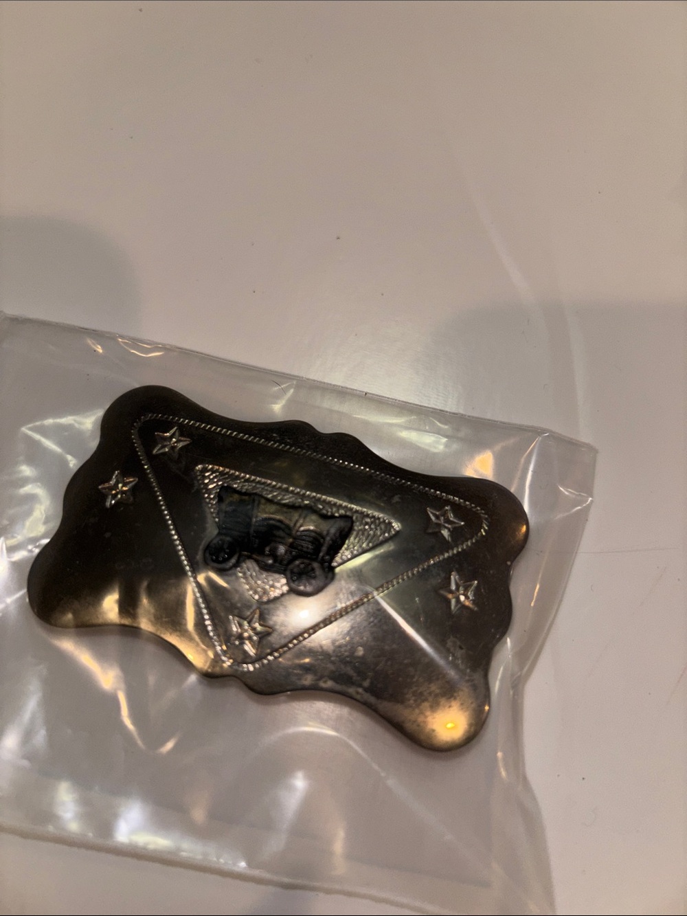 Vintage Chambers Silver Tone Carriage Belt Buckle
